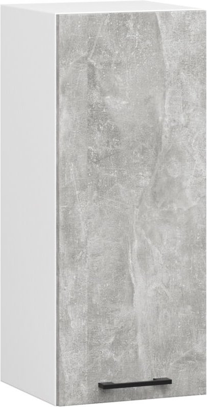 Hängeschrank Küchenschrank Akord oliwia w 30 cm H720 Weiß, Steingrau Tür, 2 Regalböden 30x72x30 cm