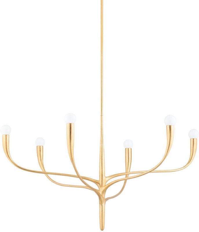 Labra 6-flammiger Kronleuchter Gold, 2500K