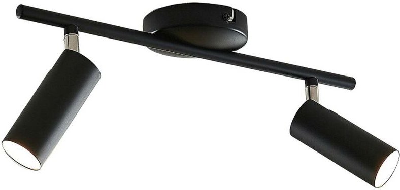 Camille LED-Deckenleuchte, schwarz, 2-fl. - Schwarz - Lindby