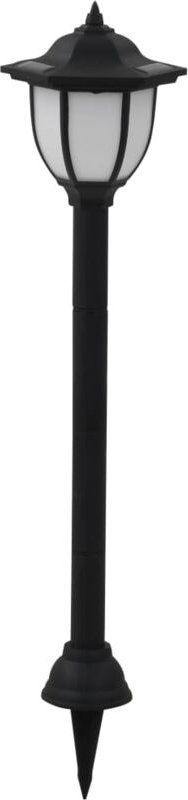 Solar-Außenleuchten 6 Stk. led Schwarz - Vidaxl