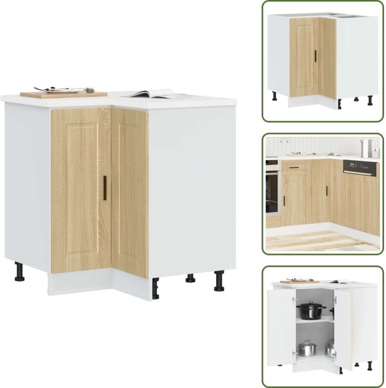 Küchen-Eckunterschrank Porto Sonoma-Eiche Holzwerkstoff - Kücheneckunterschrank - Kücheneckunterschränke - Eckunterschra...