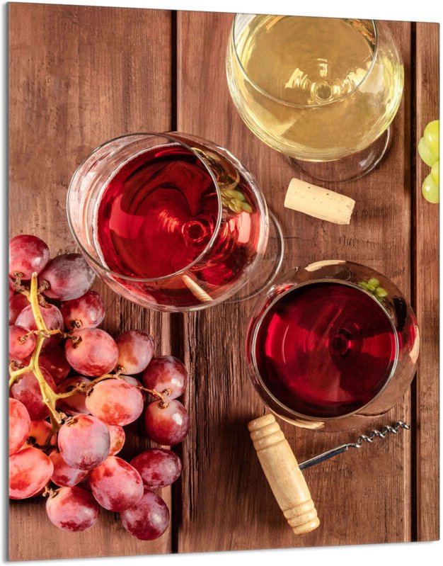 Glasschneidebrett 40x52 Wein