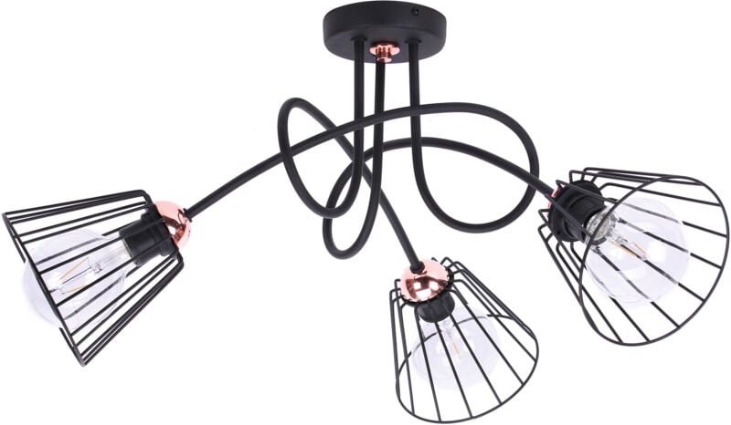 Stilvolle WIRE Pendelleuchte, Kupfer LOFT