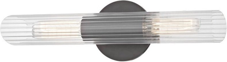 Cecily 2 Licht kleine Wandleuchte Altbronze, Glas