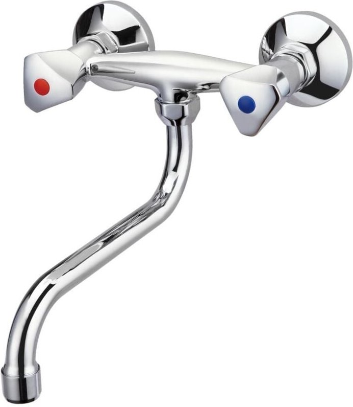 Primaster - TrendLine Küchenarmatur verchromt Waschtischarmatur Wandmontage Hochdruck