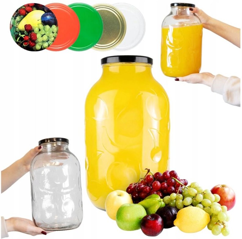 5-Liter-Glas für Konservierungsliköre + Verschluss