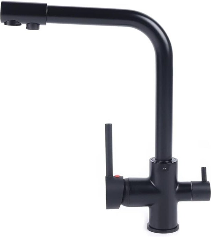 3 Wege Wasserhahn Küchenarmatur Spültisch Mischbatterie Bad Wasserhahn Schwarz