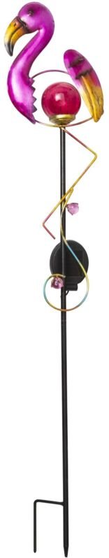 Solar-Flamingo zum Pflanzen 1 weiße led h 84cm