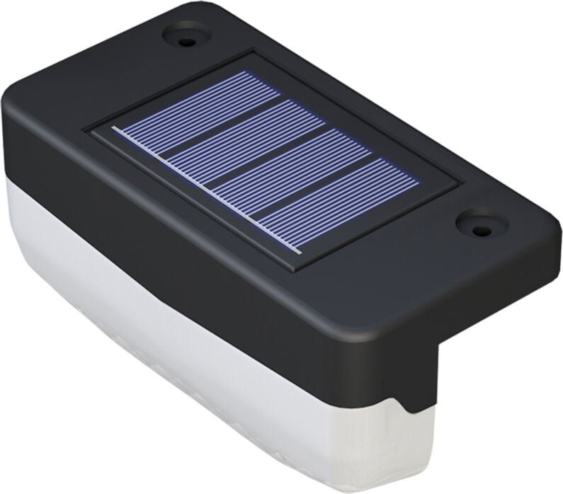 WeißLicht-Garten-Landschaftsschritt-Deck-Lichter LED-Solarlampe-Balkon-Zaun-Lichter im Freien Wasserdichte Treppenbeleuc...