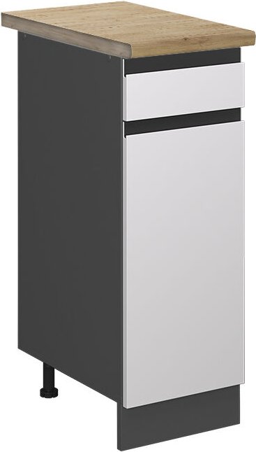 Küchenunterschrank R-Line, Weiß, 30 cm , ap Eiche Vicco