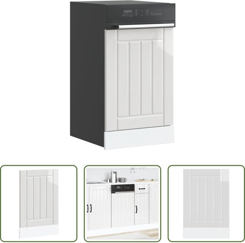 Holzwerkstoff - Geschirrspülerblende Lucca Hochglanz-Weiß Holzwerkstoff