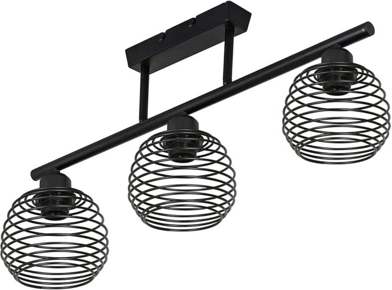 GBLY Deckenleuchte Vintage Deckenlampe Retro - E27 Industrial Küchenlampe Schwarz Design Esszimmerlampe Deckenbeleuchtun...