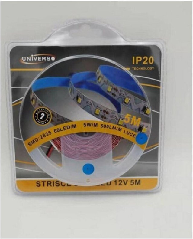 Trade Shop Traesio - Trade Shop - striscia flessibile led model 5MT smd 2835 vari toni luce 2835-12V-S -