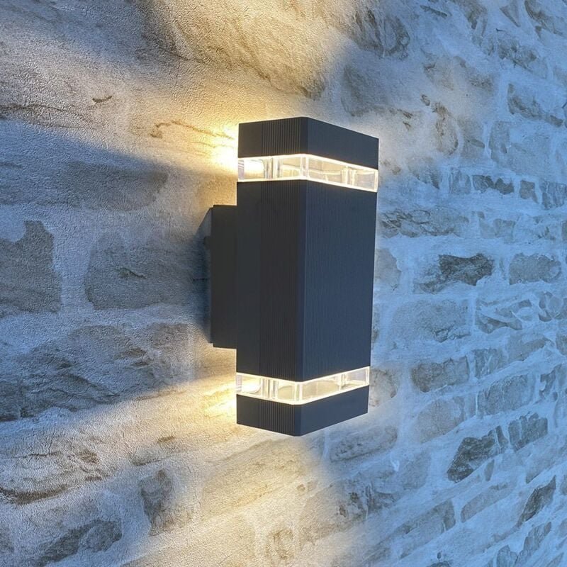Thumbnail - Arum Lighting - luis Anthrazit Außenwandleuchte Doppelstrahl GU10 IP54
