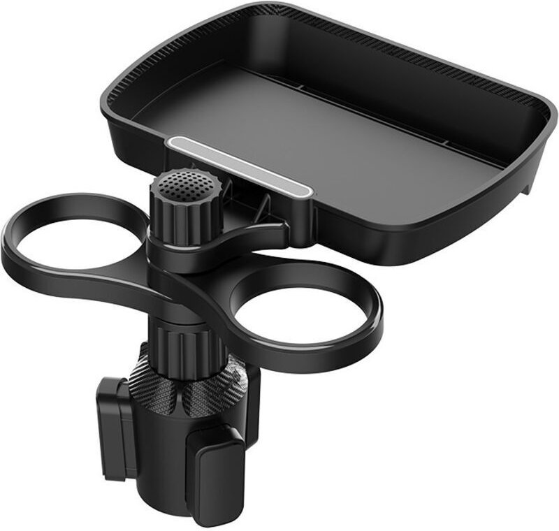 Auto-Getränkehalter, Tischtablett, 3-in-1-Lösung: Getränkehalter, Autoadapter mit Handyhalterung und abnehmbarem Tablett...