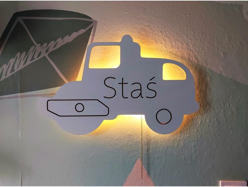 Straßenwalzen-Nachtlampe mit Namen