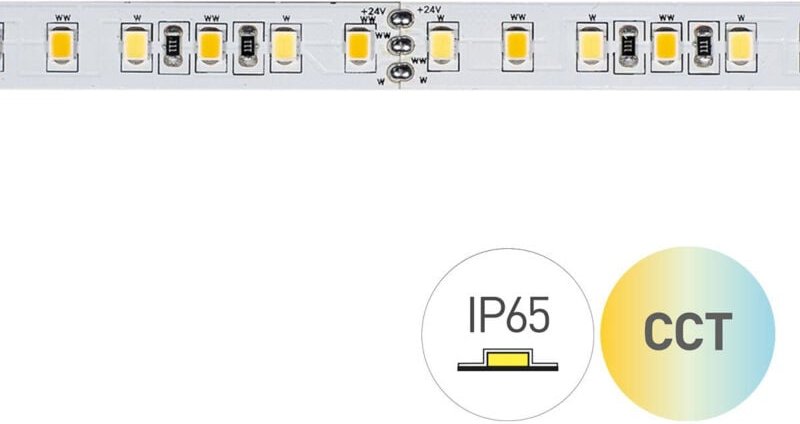 LED-Streifen Cct 2700-6000k 24v 16w/m 120led/m Ip65 5m Cc60080-5539