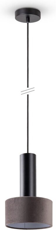 Paco Home - Pendelleuchte Wohnzimmer Hängeleuchte Stoffschirm Esszimmer Modern GU10 Pendelleuchte, Schwarz-Grau