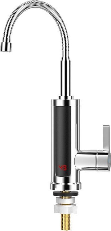 Durchlauferhitzer-Wasserhahn, elektrischer Wasserhahn mit Durchlauferhitzer, 360° drehbarer LED-Durchlauferhitzer-Wasser...