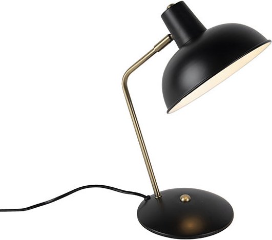 Thumbnail - Retro Tischlampe schwarz mit Bronze - Milou