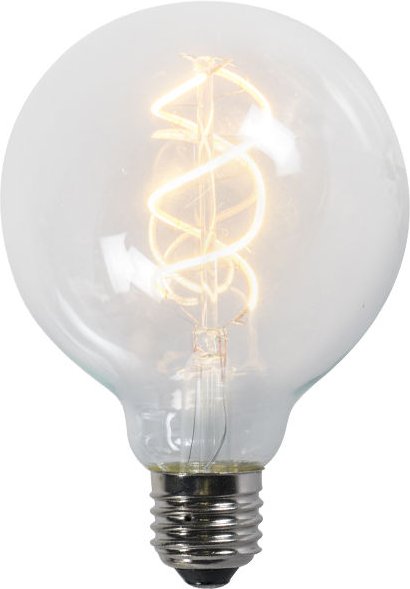 Twisted Filament LED-Lampe G95 5W 2200K klar