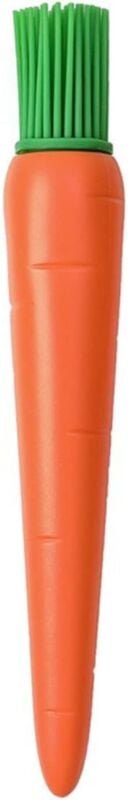 Oranger Silikon-Kuchenpinsel in Karottenform - Küchen- und Grillölpinsel - Grillbesteck-Set für Fleischkuchen und Grills
