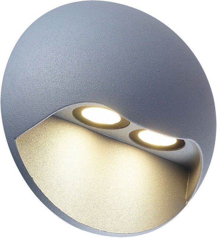 Naeve VEDUS LED Außenwand Downlight Silber 6400K IP54