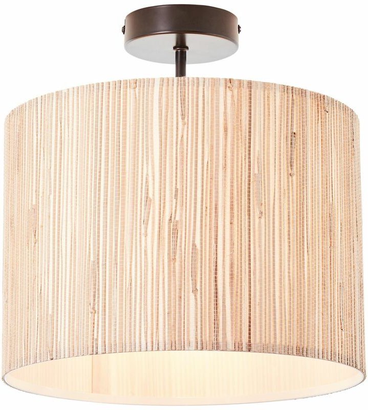 BRILLIANT Lampe, Wimea Deckenleuchte 30cm schwarz/holzfarbend, 1x A60, E27, 52W, Für LED-Leuchtmittel geeignet