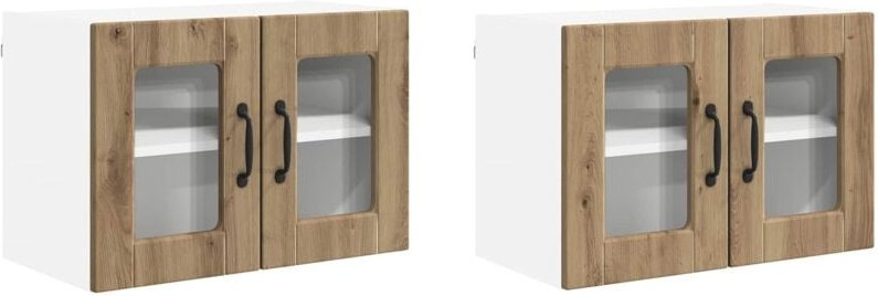 Küchenschrank 2 pcs Artisan-Eiche 60 x 31 x 40 cm Holzwerkstoff vidaXL