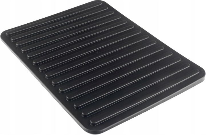 Abtropfgestell, Abtropfmatte aus Silikon, schwarz - Kadax