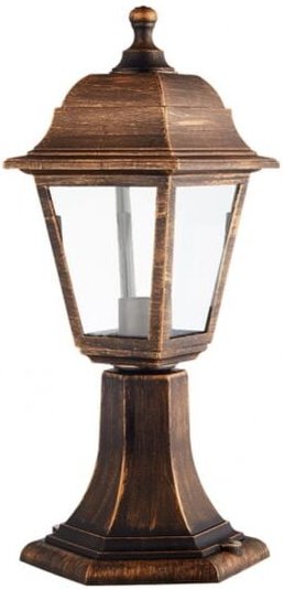 Fabrilamp - Basil Außenwandleuchte 1xe27 altgold ip44 polycarbonat 41.5x16.5d