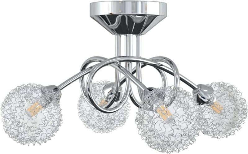 Deckenleuchte mit Drahtgeflecht-Schirmen für 4 G9 LED-Leuchten Vidaxl