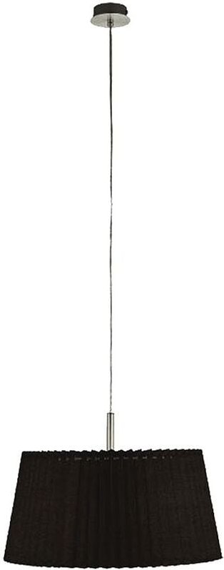 Eglo - Hängeleuchte Textilschirm Wohnzimmerleuchte hängend Pendelleuchte schwarz, Alu Kunststoff, 1x E27 Fassung, DxH 40...