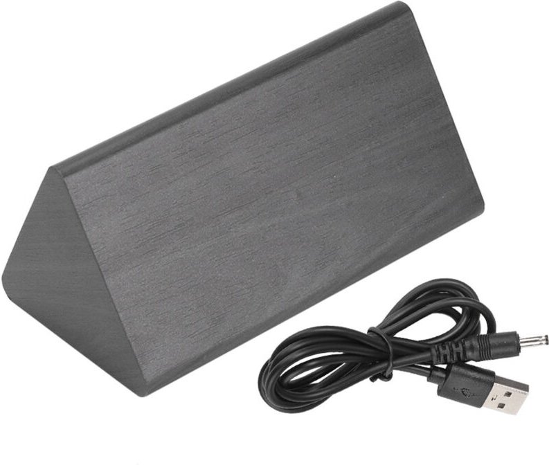 Eosnow Wecker, digitale Schreibtischuhr aus Holz, LED-Farbe: Weiß, für elektrische Uhren aus Holz, Schlafzimmer, Nachtti...