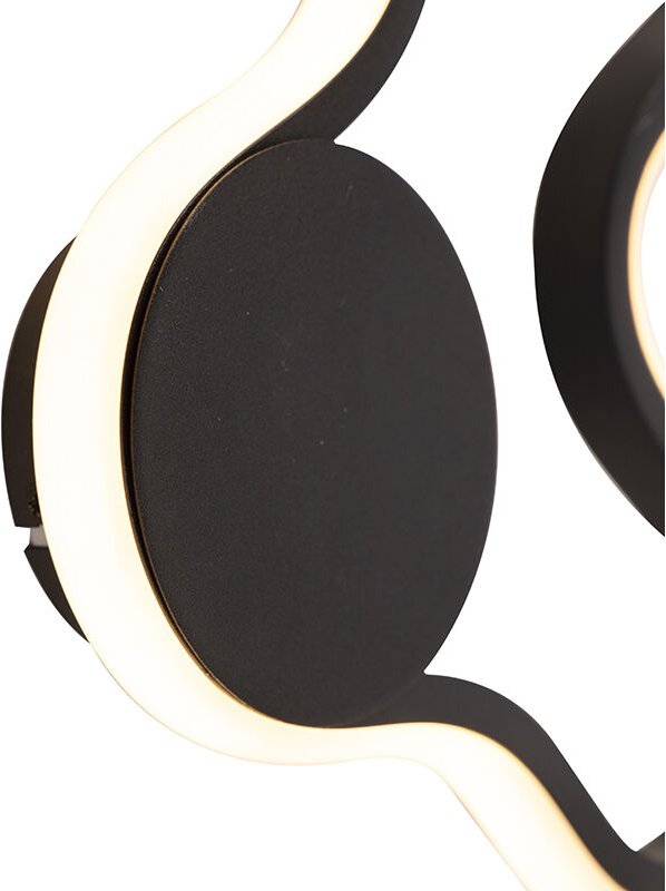 Moderne Wandleuchte schwarz inkl. led - Plomp