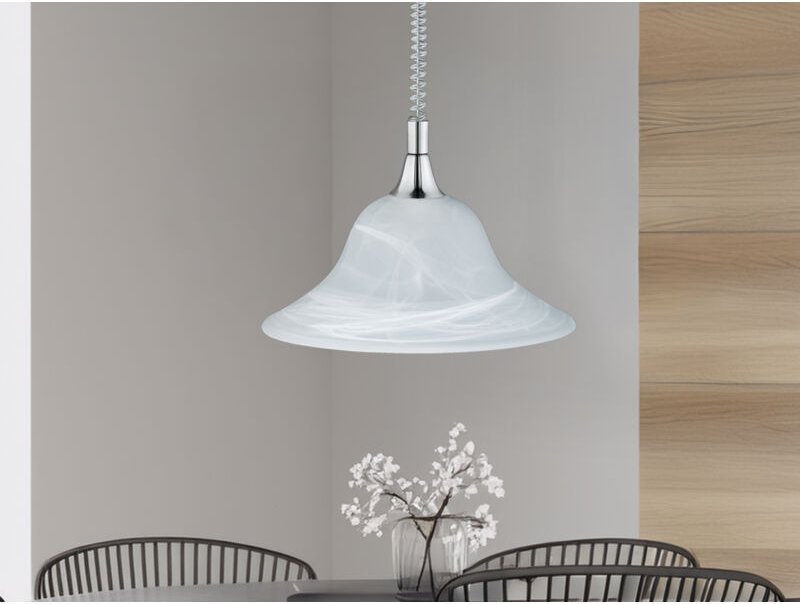 Trio Lighting - Suspensionslampe viola 60w attacco e27 gebürstete weiße farbe 301700107