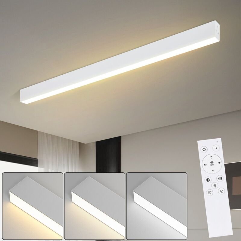 Deckenlampe led Deckenleuchte Wohnzimmer - 25W Wohnzimmerlampe Modern 80CM Lang Büro Deckenbeleuchtung Bürolampe Decke D...