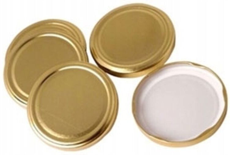 Glasdeckel, gold, Durchmesser 82 mm / 4 x 10 Stk.