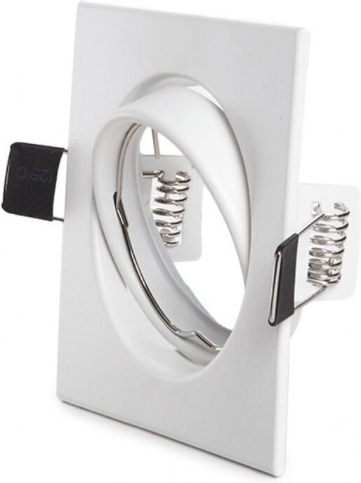 Ring Downlight Kippbar Quadrat Aluminium Weiß83/83Mm