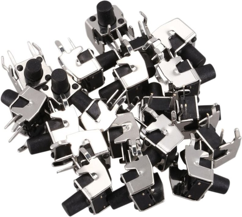 20 StüCk Momentane Rechtwinklige Taktile Druckschalter 6 x 6Mm 8Mm