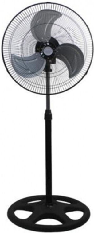 Trade Shop Traesio - Trade Shop - Standventilator mit 3 Flügeln aus Aluminium, oszillierend, Durchmesser 45 cm, runder S...