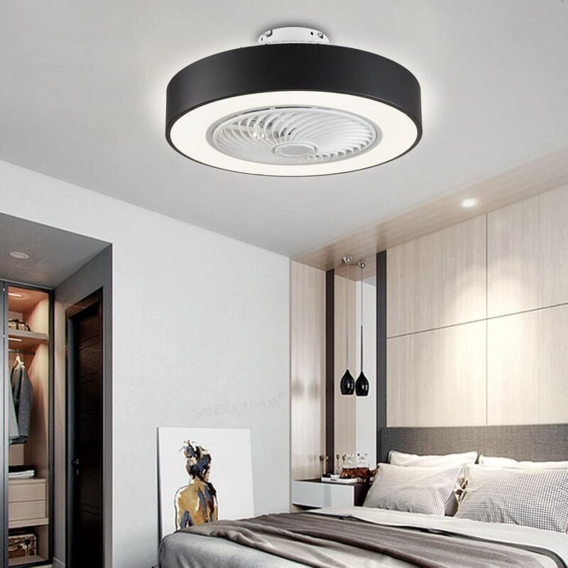 Modern Acryl Deckenventilator Mit Beleuchtung Fan LED-Licht 36W + Fernbedienung Dimmbar Wohnzimmer Schlafzimmer Deckenle...