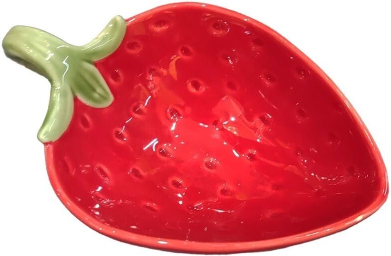 Keramik-Erdbeerschale für die Küche, ideal für Desserts und Obst, farbenfrohes und lustiges Design, perfekt für Geschenk...