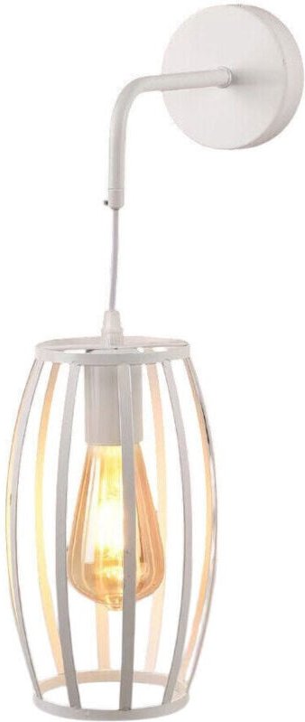 Trade Shop - copy of APPLIQUE DA PARETE PENDENTE A FORMA DI CUBO 3D STILE MINIMAL PORTALAMPADA ATTACCO E27 AQ52 - Weiß