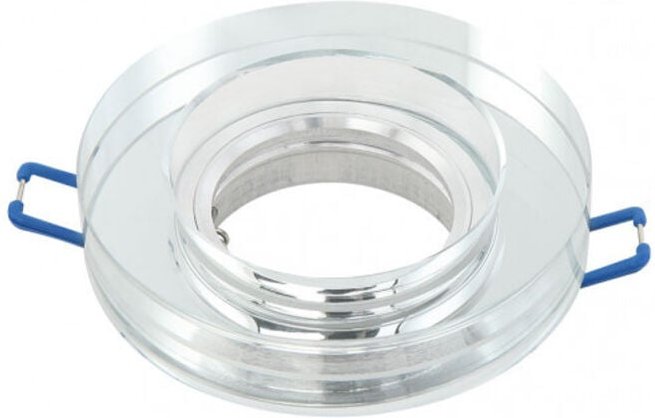Fabrilamp - fab 14338RG49 Glas Vertieft Solna 1xgu10 Rund Dicke 2cm Transparent / Lampenfassung 2x9,5x9,5 Cm Schnitt 6 C...