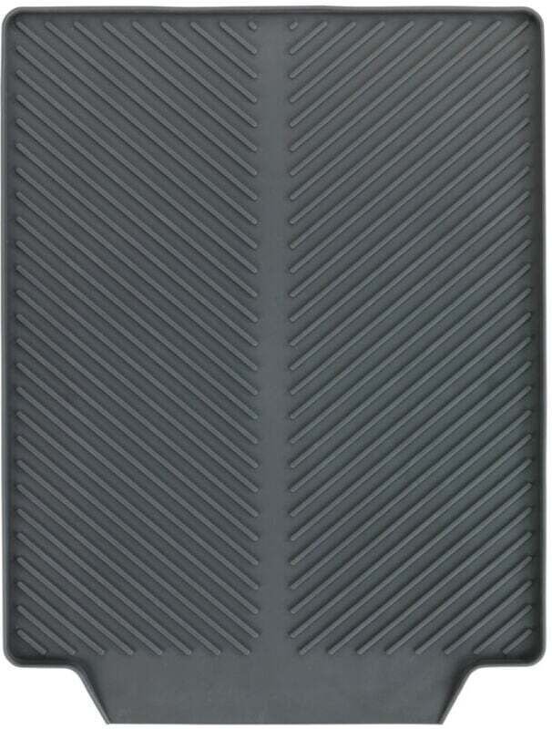 WENKO Linea Abtropfmatte, Abtropfmatte für neben die Spüle, schnelles und streifenfreies Trocknen, mit Wasserablaufrille...