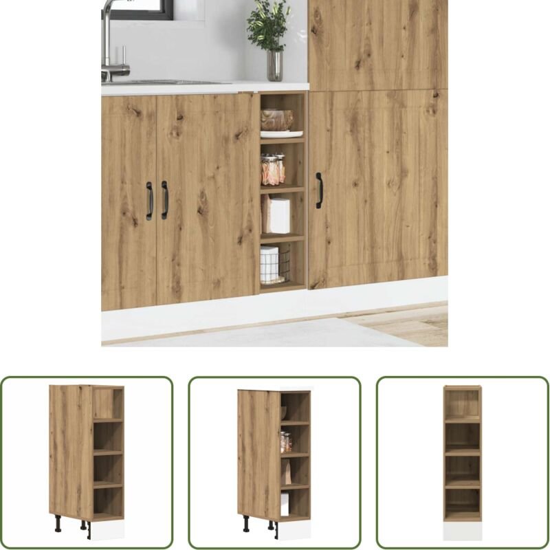 Holzwerkstoff - Unterschrank Riga Artisan-Eiche 20x44,5x81,5 cm Holzwerkstoff