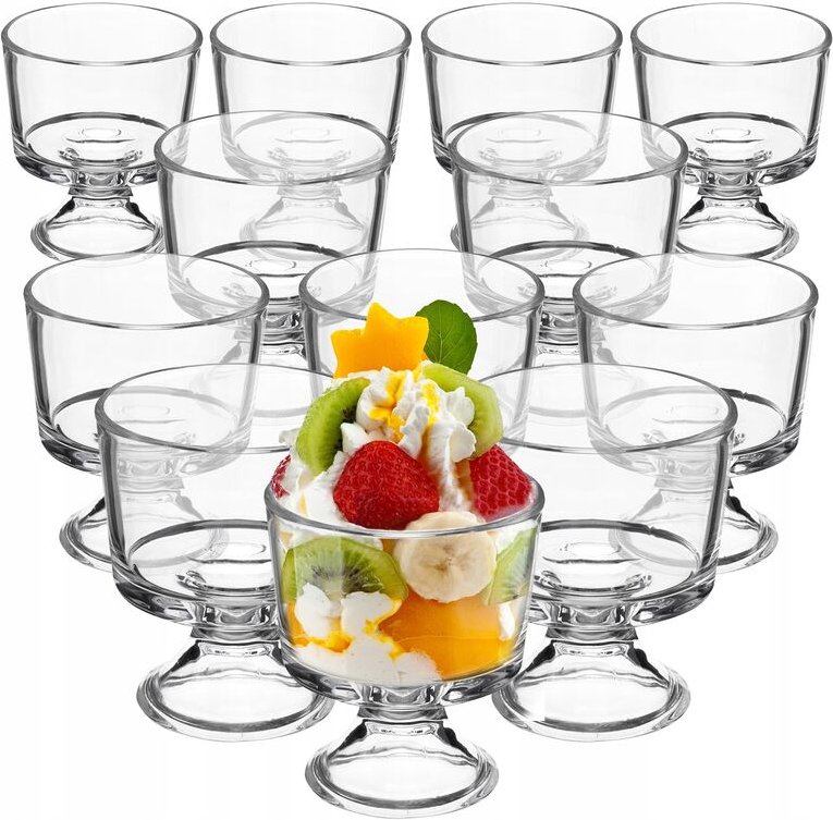 Eisbecher, 280 Milliliter Dessertschale aus hochqualitativem Glass - Kadax