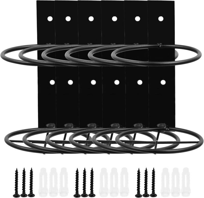 6er-Set Weinregale aus Metall zur Wandmontage für Weinbar, Keller, Speisekammer, 15 x 10 cm