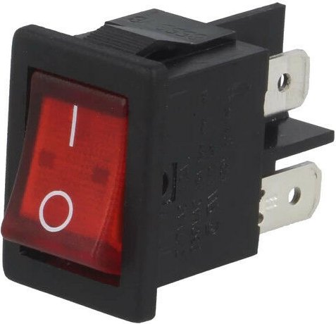 Rot leuchtender bipolarer Wippschalter Anzeige I-o H8553vbnam